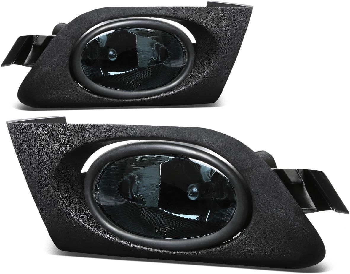 DNA MOTORING FL-HC01-SM Front Bumper Fog Light Driver & Passenger Side Enhance visibility [Compatible with 01-03 Honda Civic]