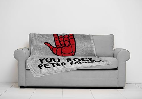 Miniatura 6 de Marvel Spiderman You Rock Peter Parker - Manta de 50 x 70 pulgadas - Ropa de cama de forro polar súper suave resistente a la decoloración (producto