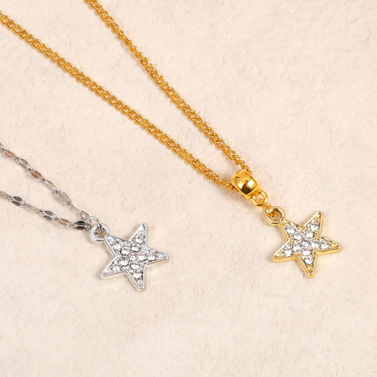20 Pcs Cubic Zirconia Star Charms Gold/Silver Charms for Jewelry Making, Star Pendants Sparkling Pendants for Bracelet Necklace Earring Making DIY Crafts - Image 6
