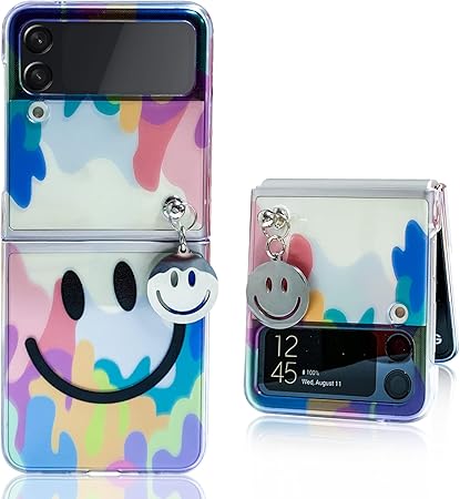 Designed For Samsung Galaxy Z Flip 3 Case With Pendant Cute Smile Clear Phone Case For Galaxy Z Flip 3 Hard Pc Protective Cover For Samsung Galaxy Z Flip 3 Amazon Co Uk Electronics