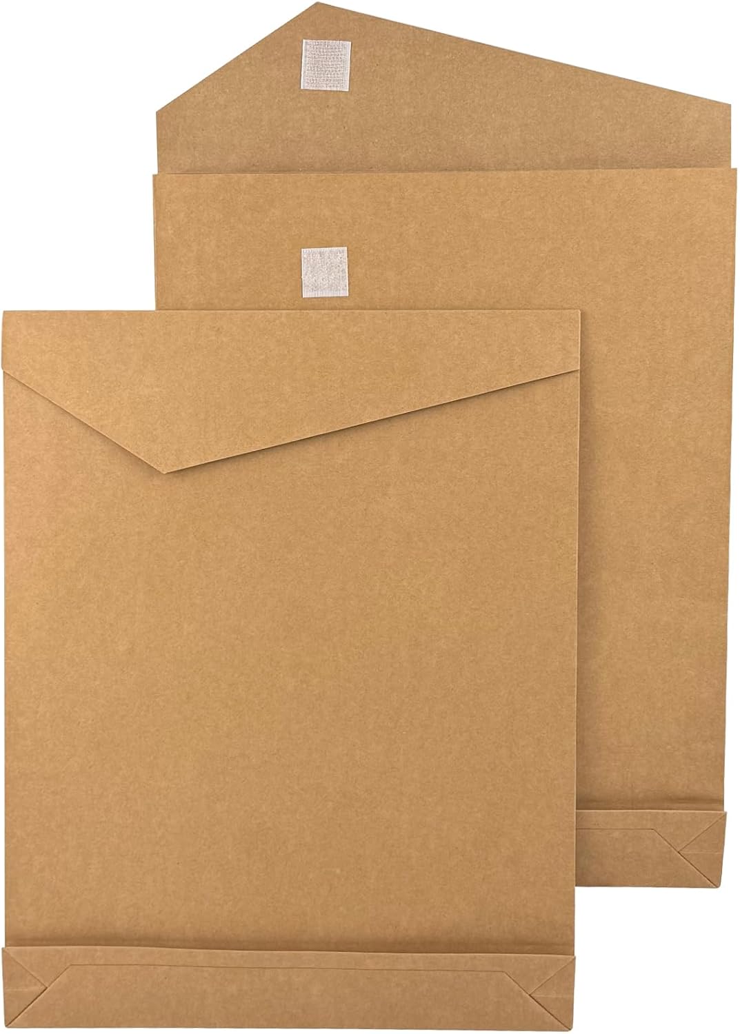 20 Pack 12.6" x 15.75" Large Expandable Kraft Envelopes, Big Hook-and-Loop Closure Anti Tear Mailing Envelopes Catalog Envelopes for Business Office Paper Documents File Storage - Brown - Image 5