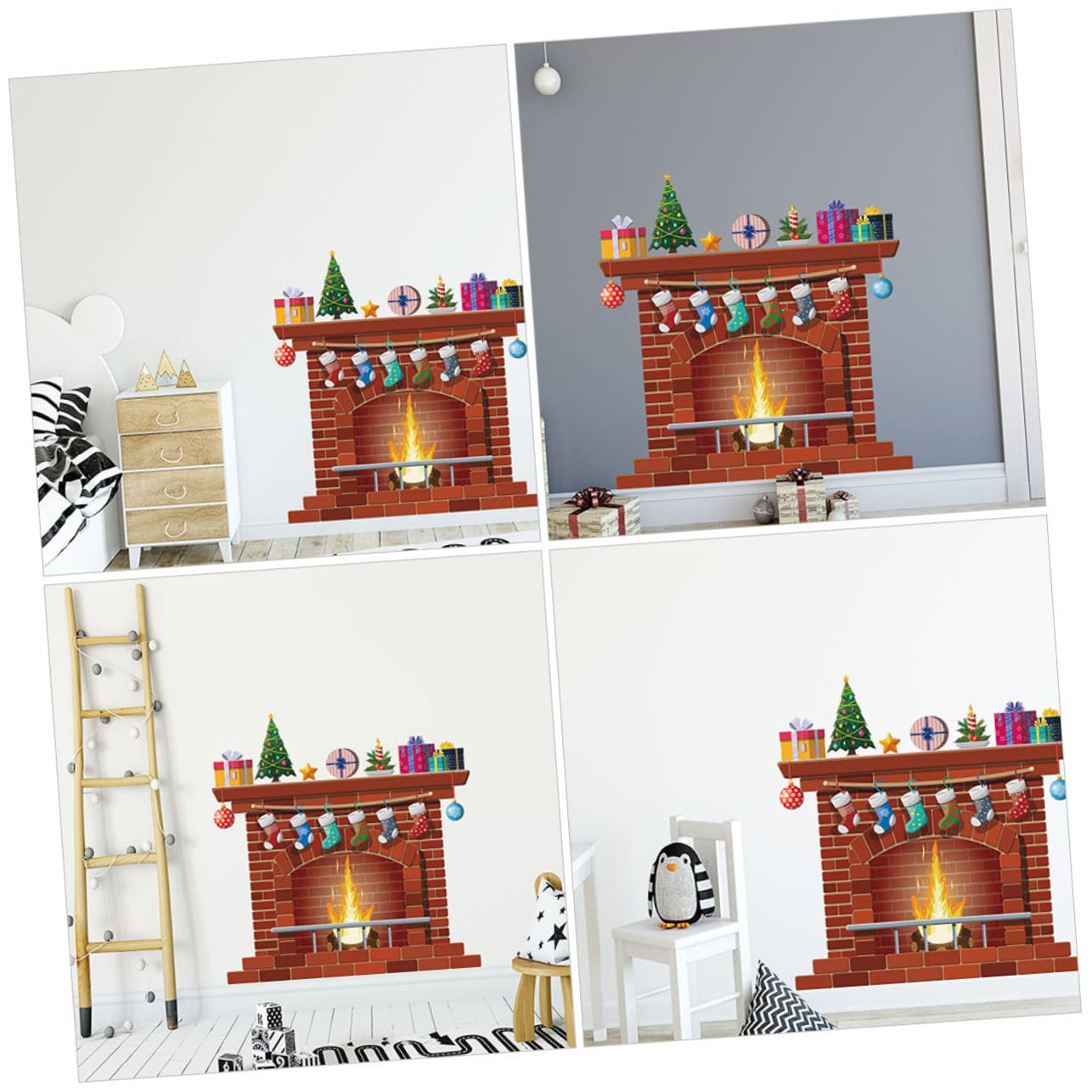 Cabilock 5 Set Adesivi Murali Per Albero Di Natale Decorazione Per Finestre Decorazione Per Porte Decorazioni Natalizie Decorazioni Per Interni Vacanze Adesivi Per Finestre