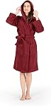 Nine West - Unisex Bathrobe - Made with 100% Turkish Cotton Terry Cloth for Spa & Hotels, High Absorbent & Comfy Hooded Robes