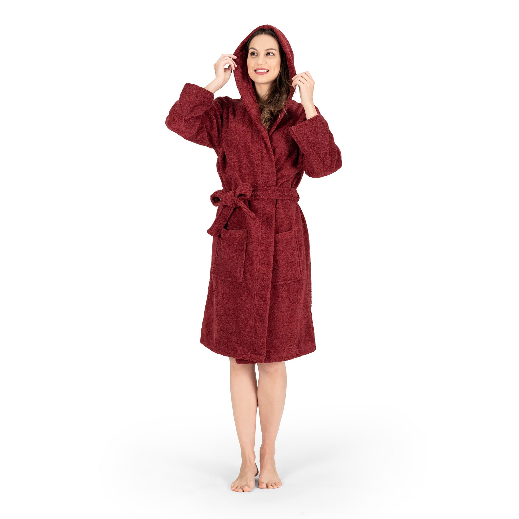 Nine West Women's Hooded Terry Bathrobe