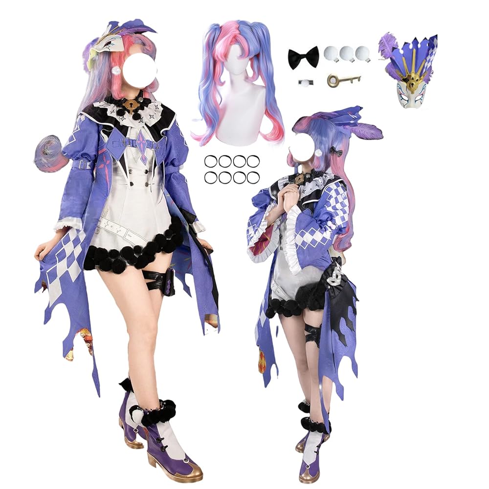 鳴潮　ロココ　コスプレ　衣装ウイッグフルセット Amazon.co.jp: [JLRMYC] 鳴潮ロココ Roccia コスプレ衣装 セット