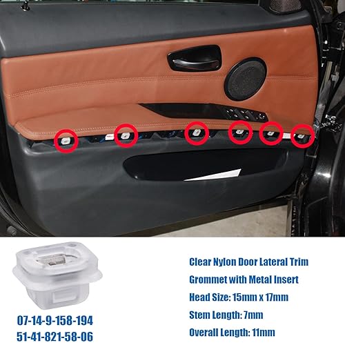 Miniatura 6 de OAUTOO 80pcs Interior Trim Insertar Ojal y Panel de Puerta Clips para BMW Serie 3 E46, E46 M3