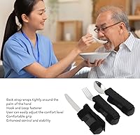 Vista 9 de Adaptive Cutlery Set Weighted Utensils Set with Textured Composite Handle Non Slip Design for Elderly Adults Stainless Steel 3 Pieces