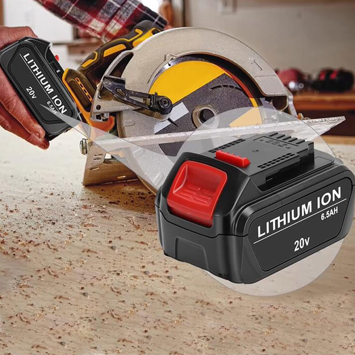 JYJZPB 2 Pack 6.5Ah Replace Battery Compatible for DeWalt 20V MAX Battery DCB200 DCB204 DCB206 DCB206-2 DCB201 DCB203 DCB181 DCB180 DCD/DCF/DCG 20 Volt XR Battery - Image 7