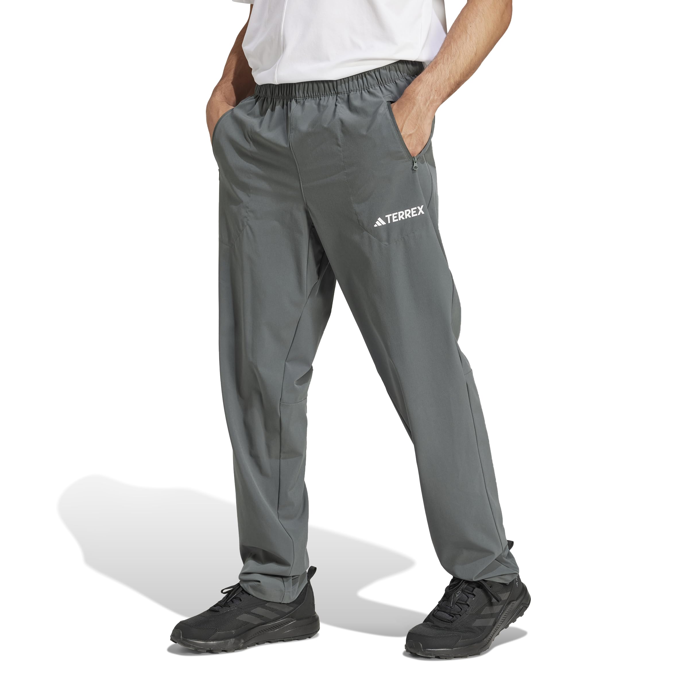 adidas Uomo Terrex Multi Essentials Stretch Pants, Legend Ivy, M