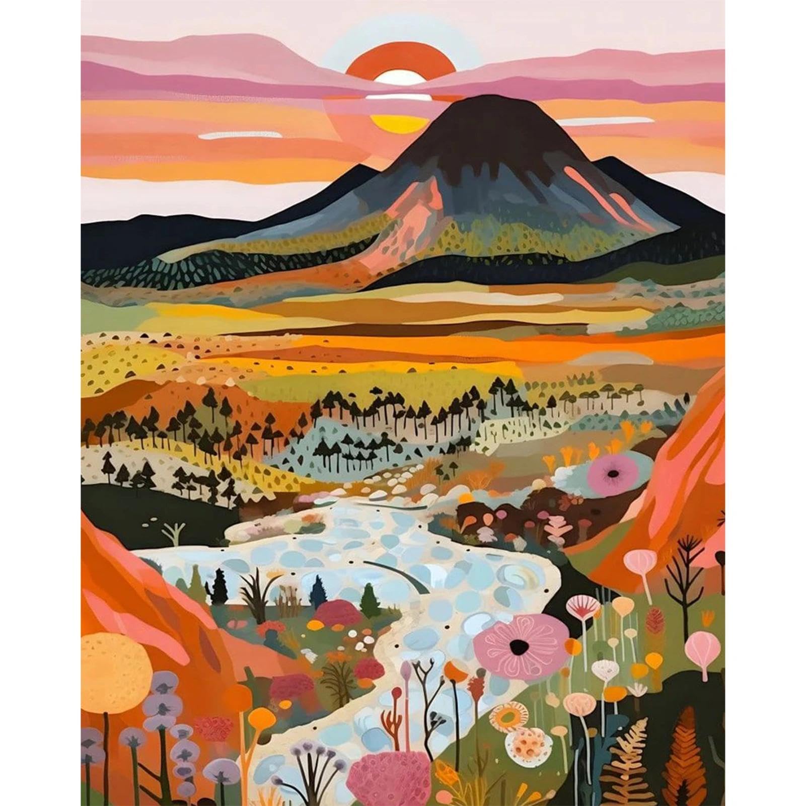 YALKIN Paint by Numbers Kits for Adults, Painting by Number Kits On Canvas,Without Frame DIY Color Oil Painting Acrylic Paints,Home Wall Decor 16x20in/40x50cm — image 1