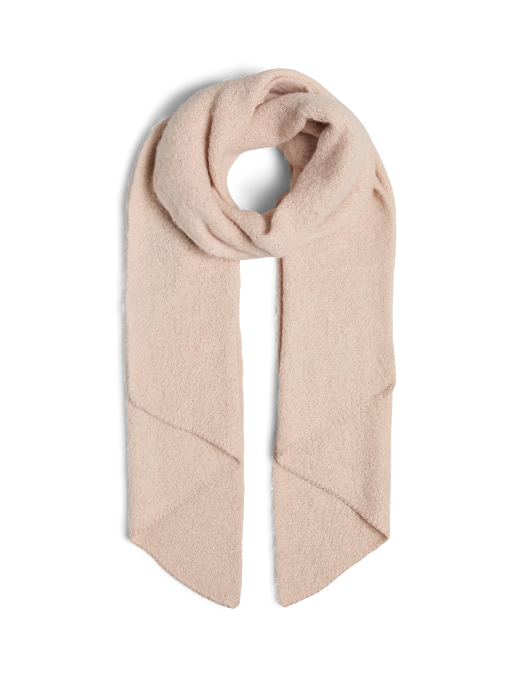PIECES Pcpyron Long Scarf Lurex Noos BC, Cameo Rose/Detail:Silver Lurex, One size