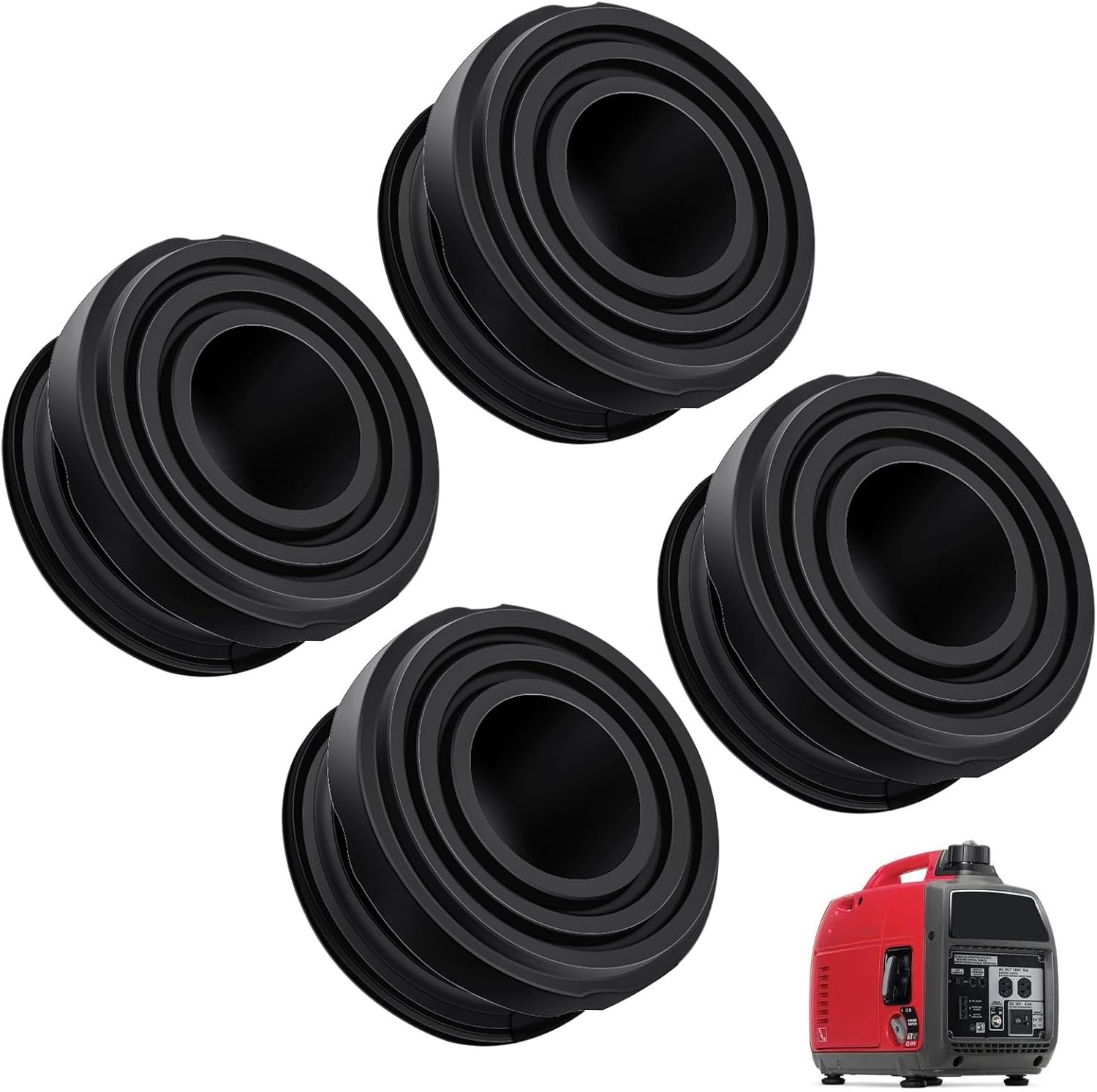 68325-Z07-003 Lower Rubber Foot Pads – by Huthbrother, Compatible With HD EB2000i & EU2000i, Fits Generator Lower Foot Rubber for EU2200 and EB2200 – Replace 68325-Z39-C90, 68325-Z44-A30 (4)