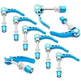Blue&sol;Black Aluminum Alloy Bike Seat Clamp&comma; M6 × 65mm Bicycle Binder Clamp Bolt Seat Post Quick Release&comma; Pack of 10