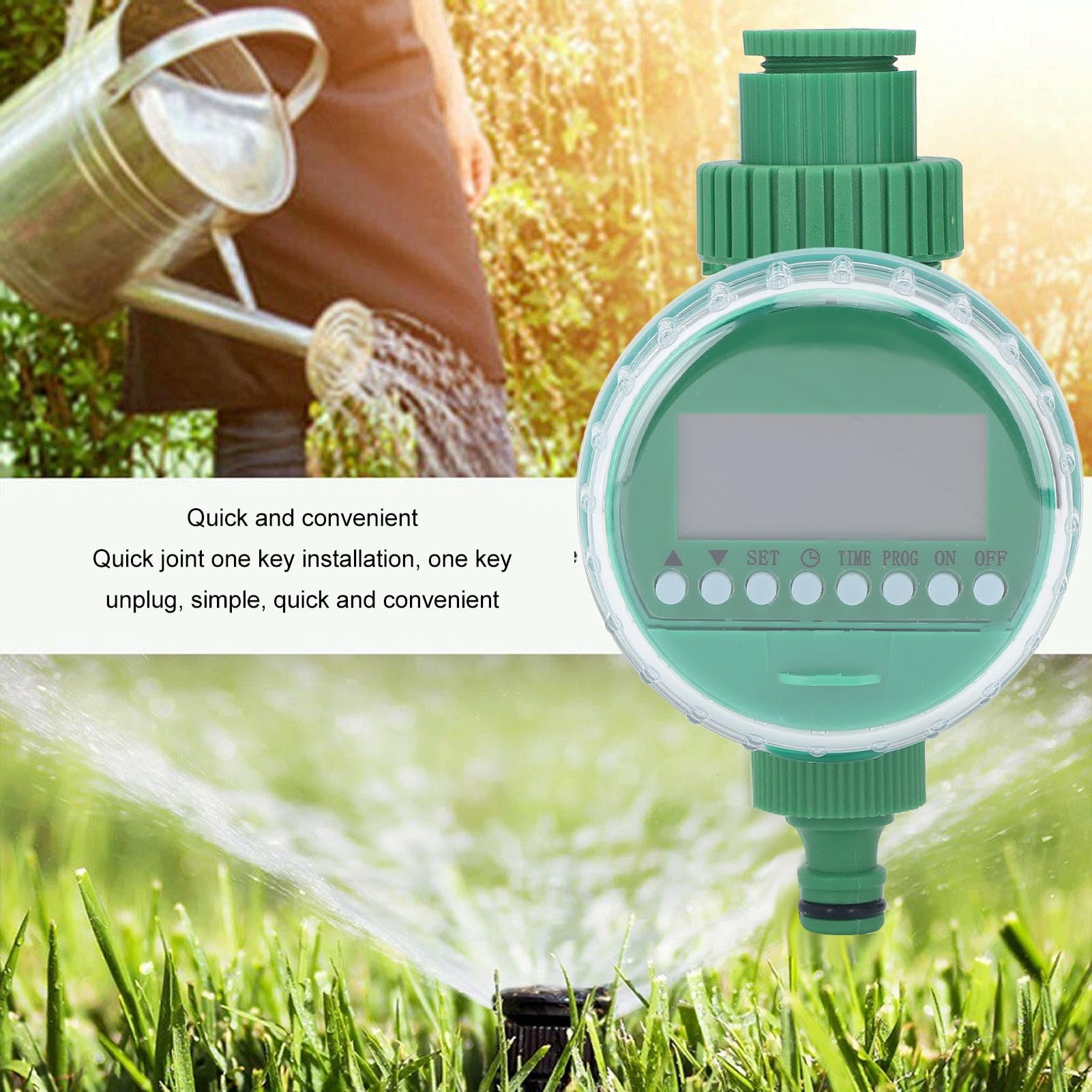 Temporizzatore Irrigazione, Timer Irrigazione a Batteria Facile da Programmare, Irrigatore Automatico per Giardino, Prato e Tubo da Giardino