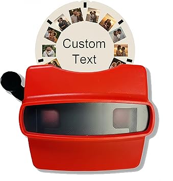 Custom Viewfinder with Personalized Photo Reel – Unique Retro Picture Gift for Him, Her or Kids – Perfect for Christmas, Stocking Stuffers, or Anniversary (1 Reel + 1 RedViewer)