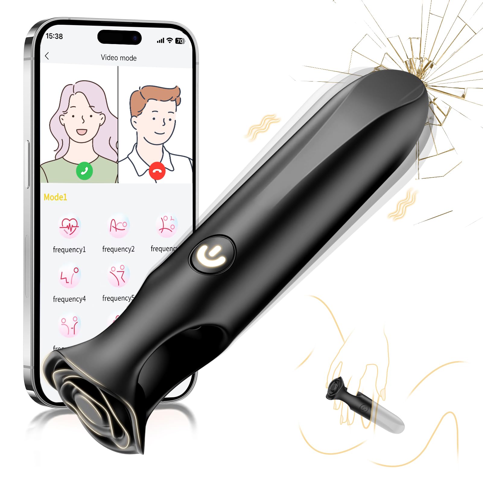 Bullet Vibrator Sex Toys - Lipstick Mini Vibrator with App Control G Spot Finger Vibrators with 9 Modes