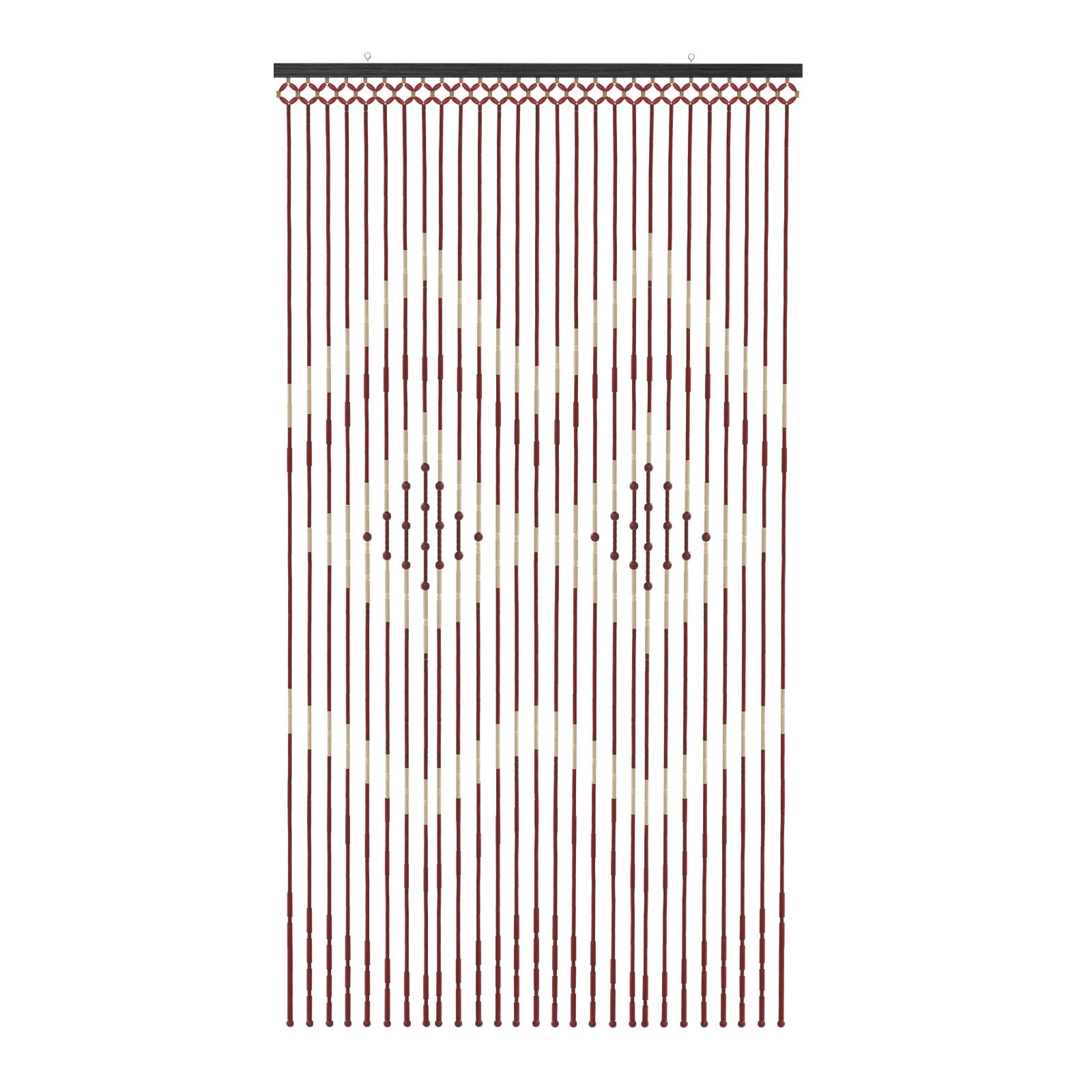 Cortina vintage para puerta con cuentas, 90 x 175 cm, estilo chino