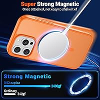 Vista 857 de SUPFINE Funda magnética para iPhone 11 con protector de pantalla (compatible con MagSafe) (protección contra caídas de grado militar), translúcida