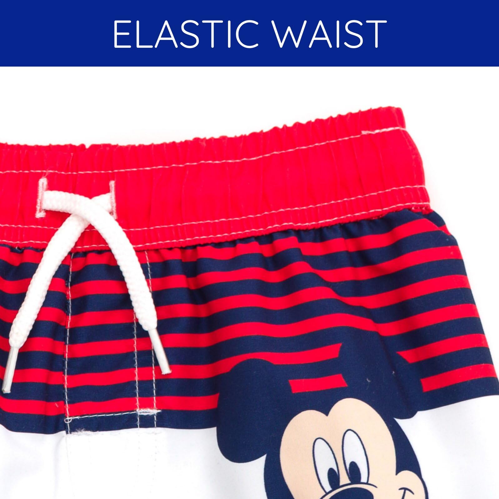 Disney Set da 2 pezzi con protezione anti-rash guard e costume da bagno per bambini e bambini | Protezione solare UPF 50+, maniche corte, elastico in vita, fodera in rete integrata