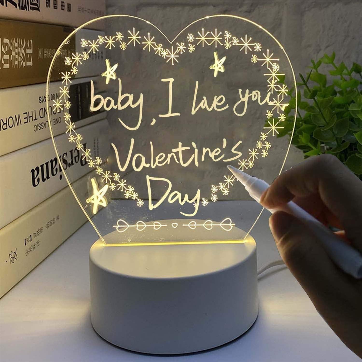Drumstone (𝗦𝗽𝗲𝗰𝗶𝗮𝗹 𝟭𝟬 𝗬𝗲𝗮𝗿𝘀 𝗪𝗮𝗿𝗿𝗮𝗻𝘁𝘆 3D LED Acrylic Message Board Lamp - USB Powered Writing Tablet with 3 Light Settings for Notes, Art, Decor - Easy Wipe Clean-image-28