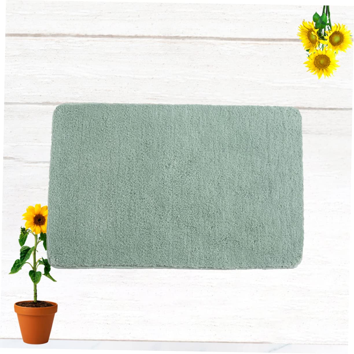 TOPBATHY Tappetino Antiscivolo Per Camera Da Letto Tappeto Assorbente Acqua Tappeto Morbido Verde Per Soggiorno Realizzato in Materiale Resistente Facile Da Pulire
