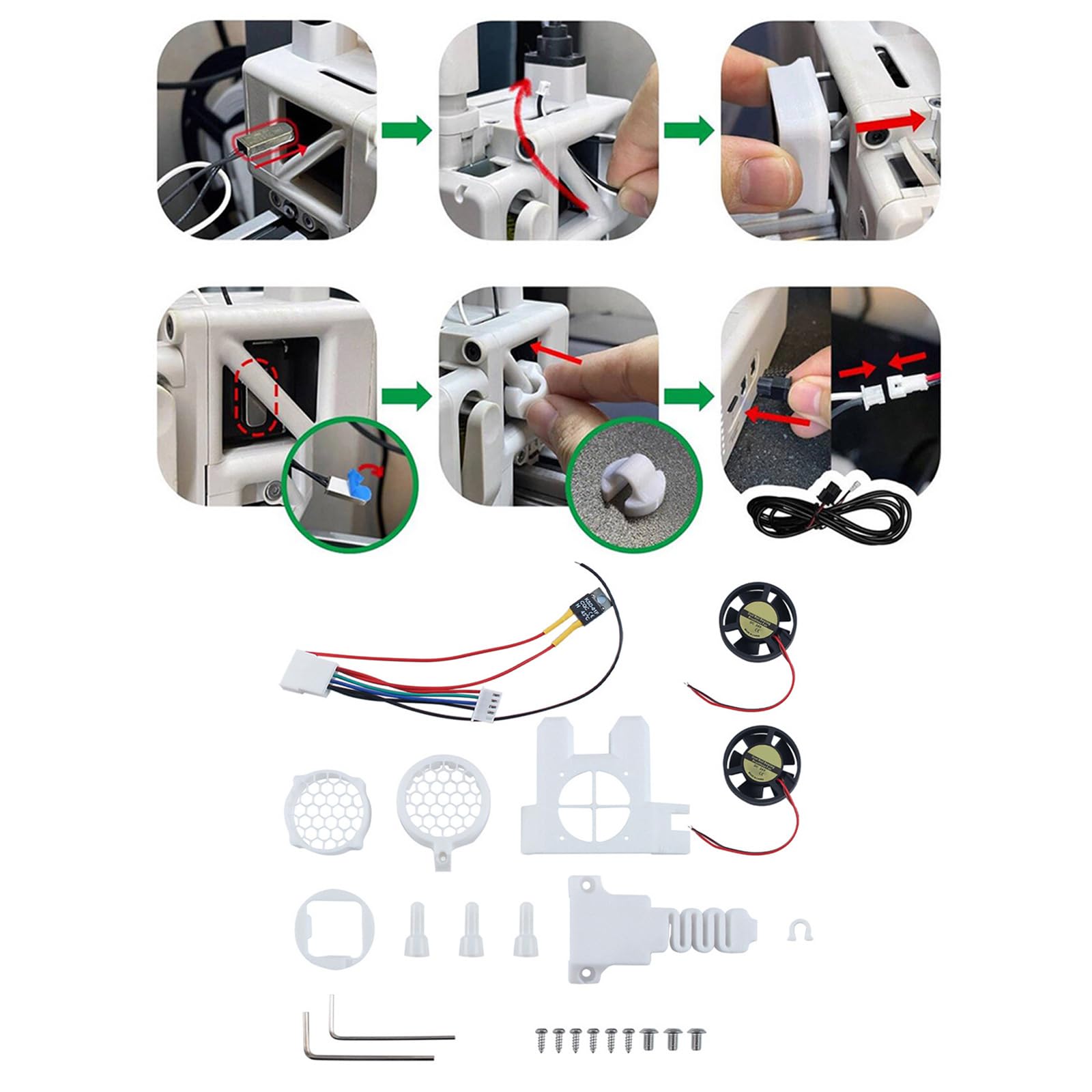Ventola Raffreddamento ' estrusore Condotto del Ventilatore del Ventilatore della Stampante 3D velocità più Veloce A Basso Rumore per la Stampante 3D Accessori Installazione Semplice