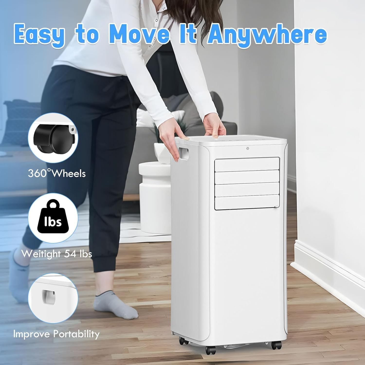 Smart Portable Air Conditioner with WiFi, 12,000 BTU AC Unit Cools 550 sq.ft, 3-in-1: Dehumidifier, Fan & Quiet Cooling for Bedroom, 24H Timer, Remote, Window Kit Included 7 71XPkl7bDML. AC SL1500