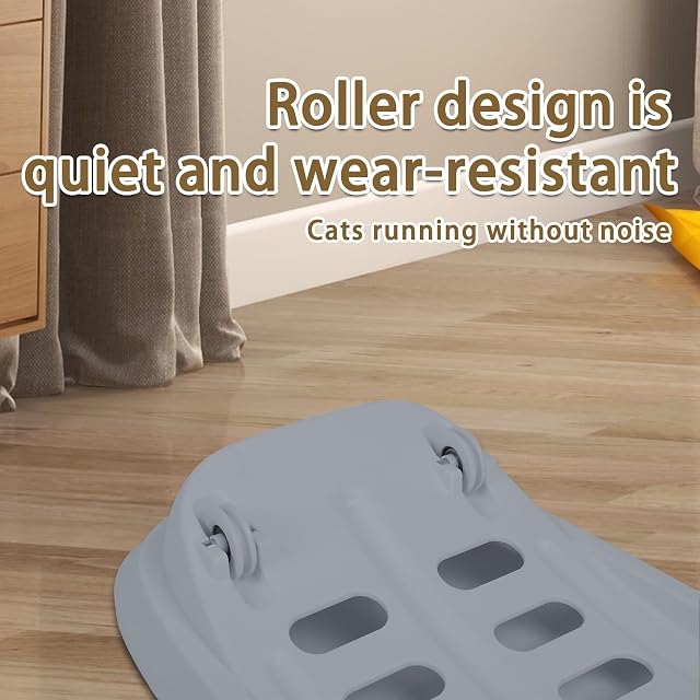 Foto 3 de 8 de Rueda para gato grande, rueda de ejercicio silenciosa de ABS sólida, soporta hasta 15 kg