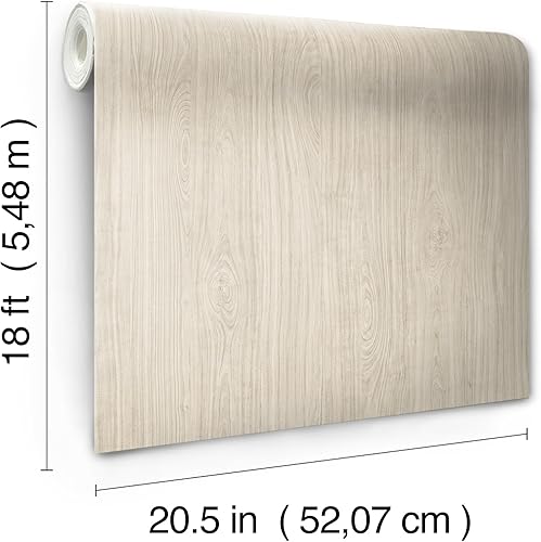 Miniatura 7 de RoomMates RMK12671PL - Papel tapiz de madera de cerezo cálido para despegar y pegar