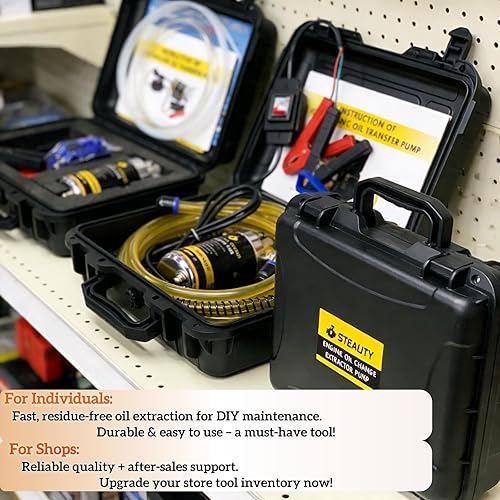 Miniatura 9 de Juego de bomba de transferencia de aceite de 12 V 100 W, flujo rápido de 1-4 Lmin para engranajes, transmisión, cambios de aceite lubricante, bomba