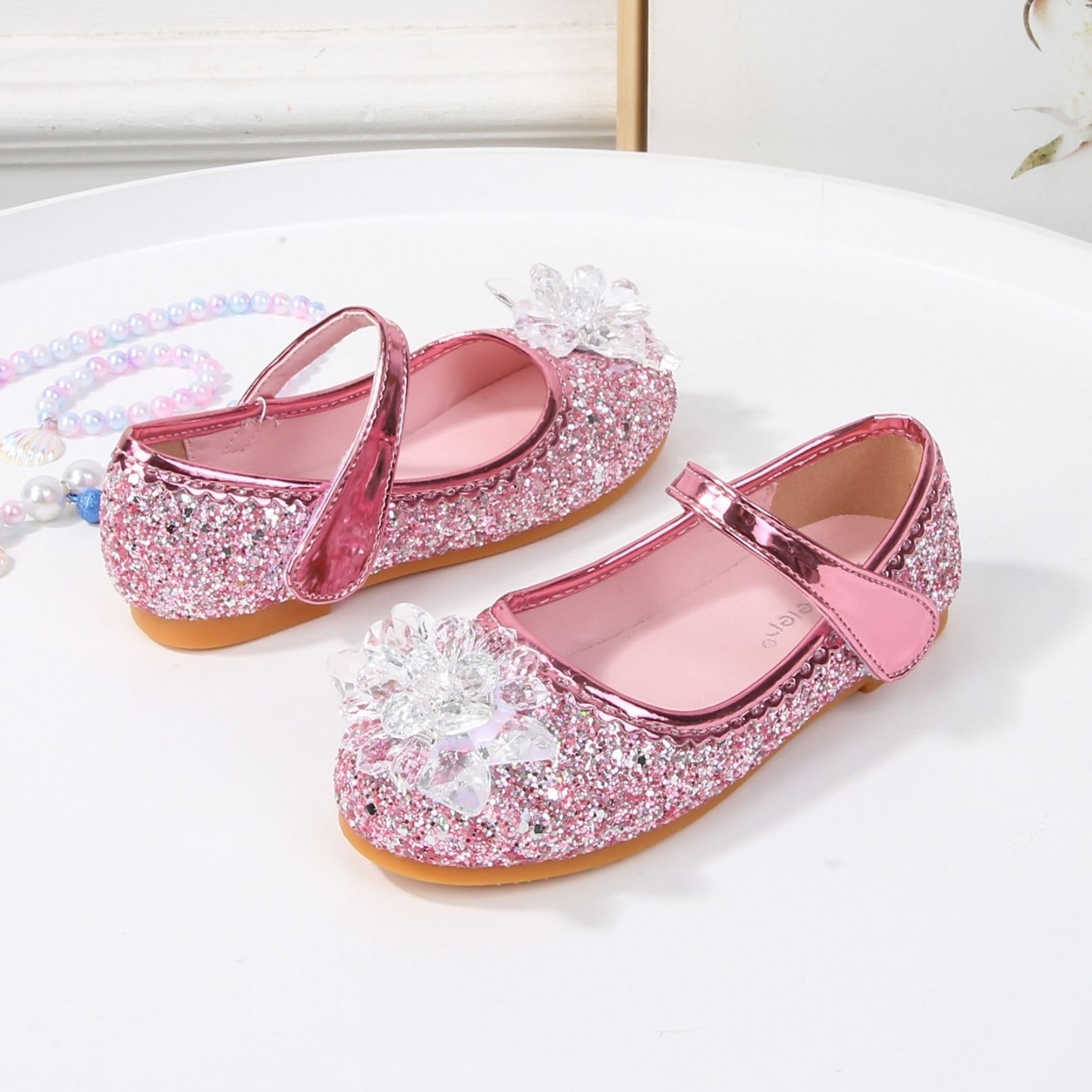 Zapatos de Princesa para Niñas Zapatillas Planos Elsa Zapatos de Baile Deportivos para Niños Adecuados para Fiestas de Disfraces Cosplay