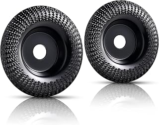 Wood Carving Disc Grinder Wheel Disc Coarse Grinding Dish for Shaping Sanding Carving 4 Inch (100mm) Shaping Disk for Woodworking Angle Grinders with 5/8” (16mm) Arbor 2 Packs