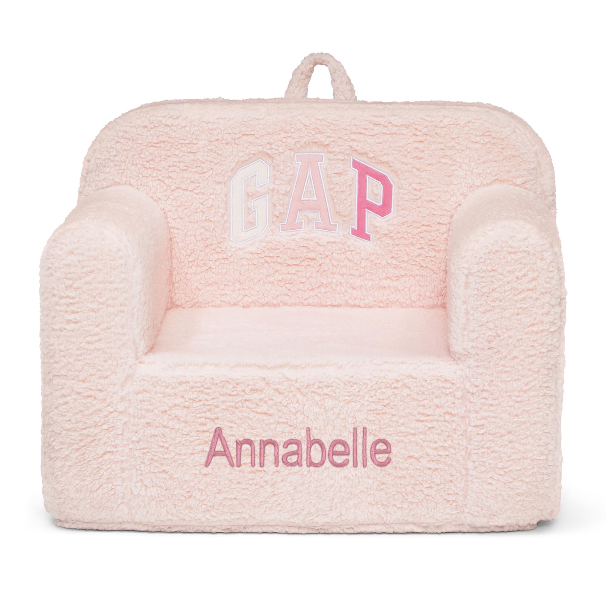 babyGap by Delta Children Personalized Sherpa Chair - Greenguard Gold Certified, Pink