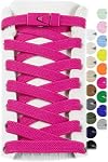 Stepace 2 Paires Pas de lacets de chaussures élastiques pour les enfants et les adultes espadrilles 5/16" Large Tieless Shoelaces Une taille convient à tous