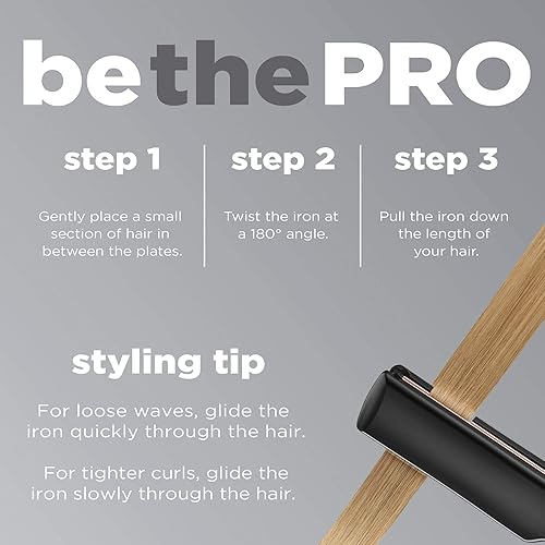 Miniatura 5 de INFINITIPRO BY CONAIR - Plancha plana de cerámica de oro rosa 1 34 pulgadas