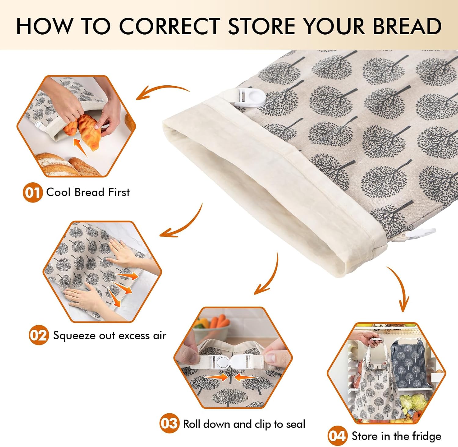 Sourdough Bread Storage & Proofing Set, 2 Pack – Reusable Beeswax Bread Bag with Cotton Dough Proofing Bowl Cover, Freezer Safe Bread Bags for Fresh Homemade Bread