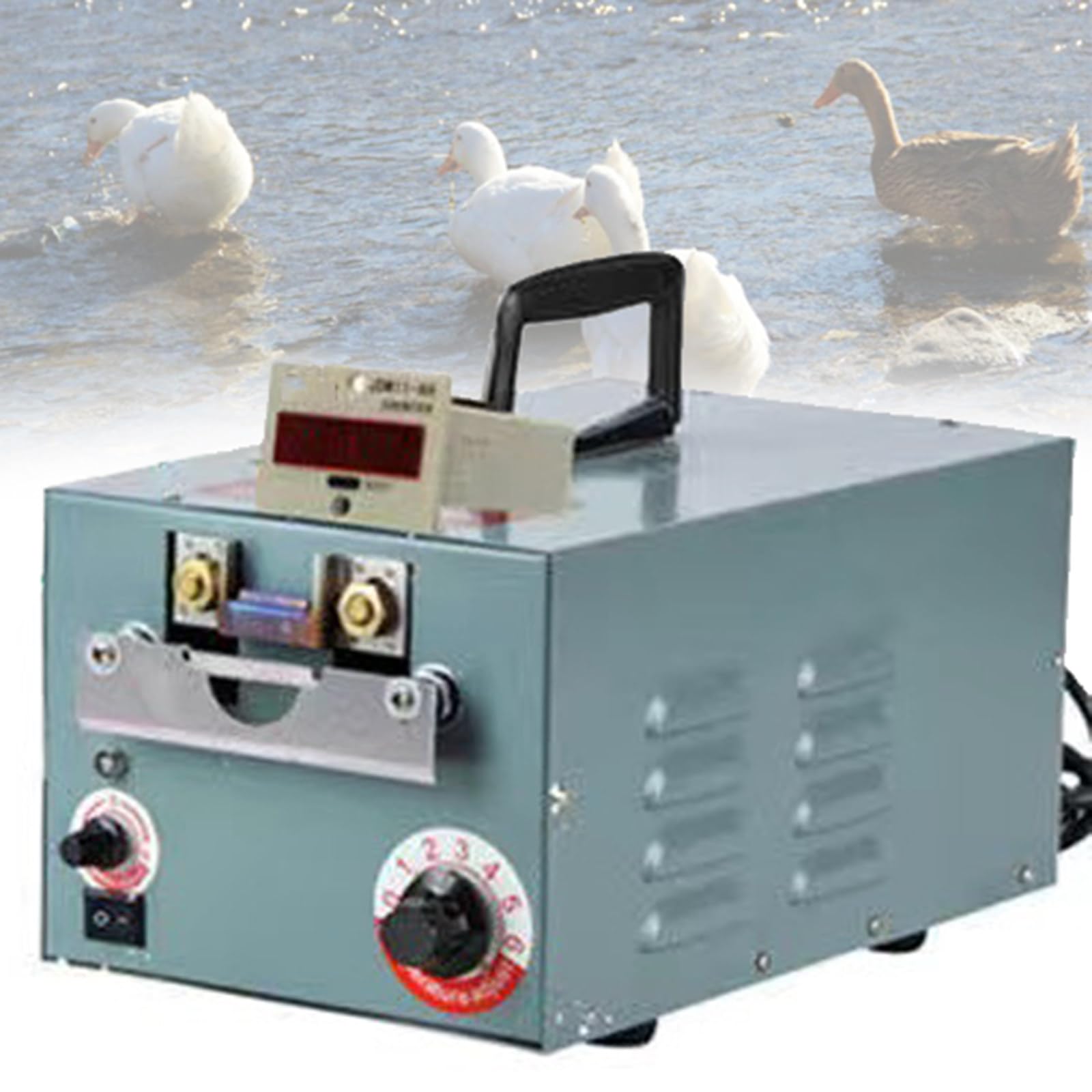 YXYLJOZ Automatic Debeaking Machine with 2 Blades Poultry Beak Cutting Machine Chicken/Duck Beak Removing Machine Counting Type, 6-gear Temperature Adjustable (Duck)