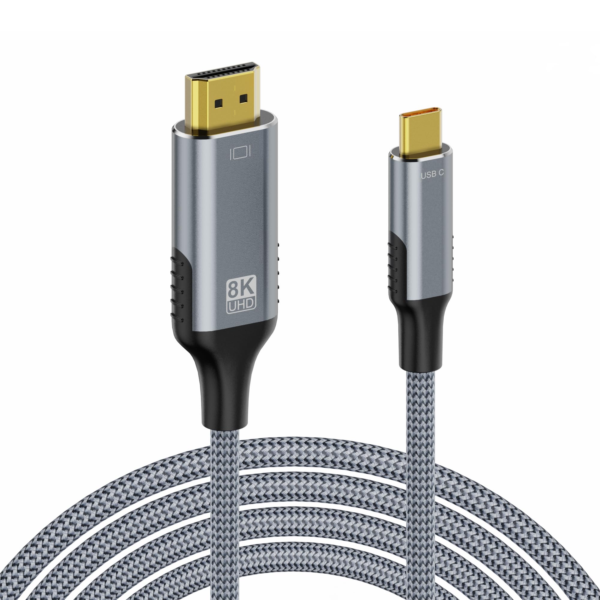 UGREEN B C To HDMI 2.1 Cable 8K@60Hz Type C To HDMI Ultra High-Speed Cord Bundle B C To DisplayPort 1.4 Cable 8K@60Hz Thunderbolt 4/3 To DisplayPort Cord