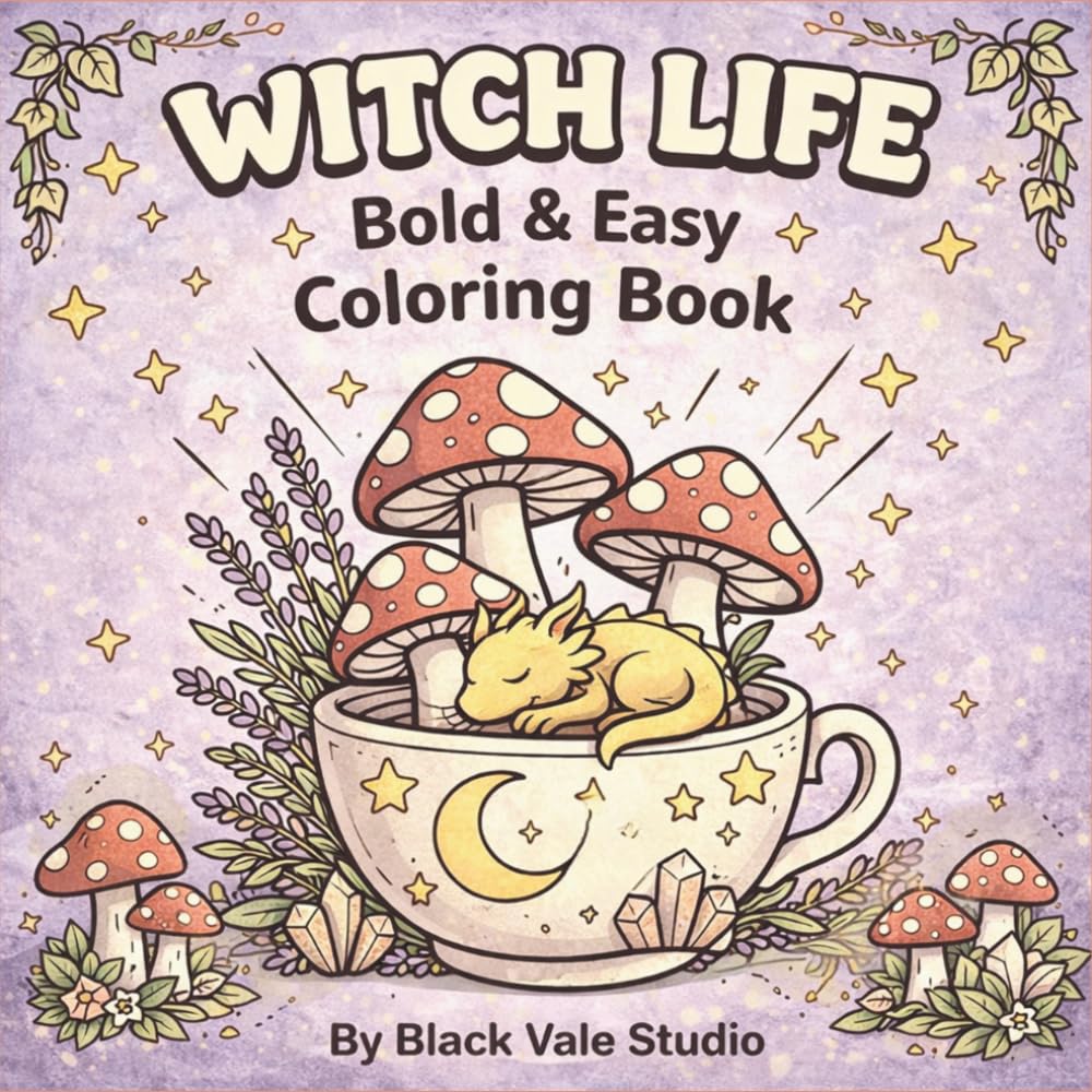 Witch Life: Bold & Easy Coloring Book