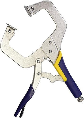 Miniatura 3 de Arc-Zone - Abrazadera en C de bloqueo de 11 pulgadas, agarre de tornillo de soldadura de placa de alta resistencia con almohadillas giratorias,