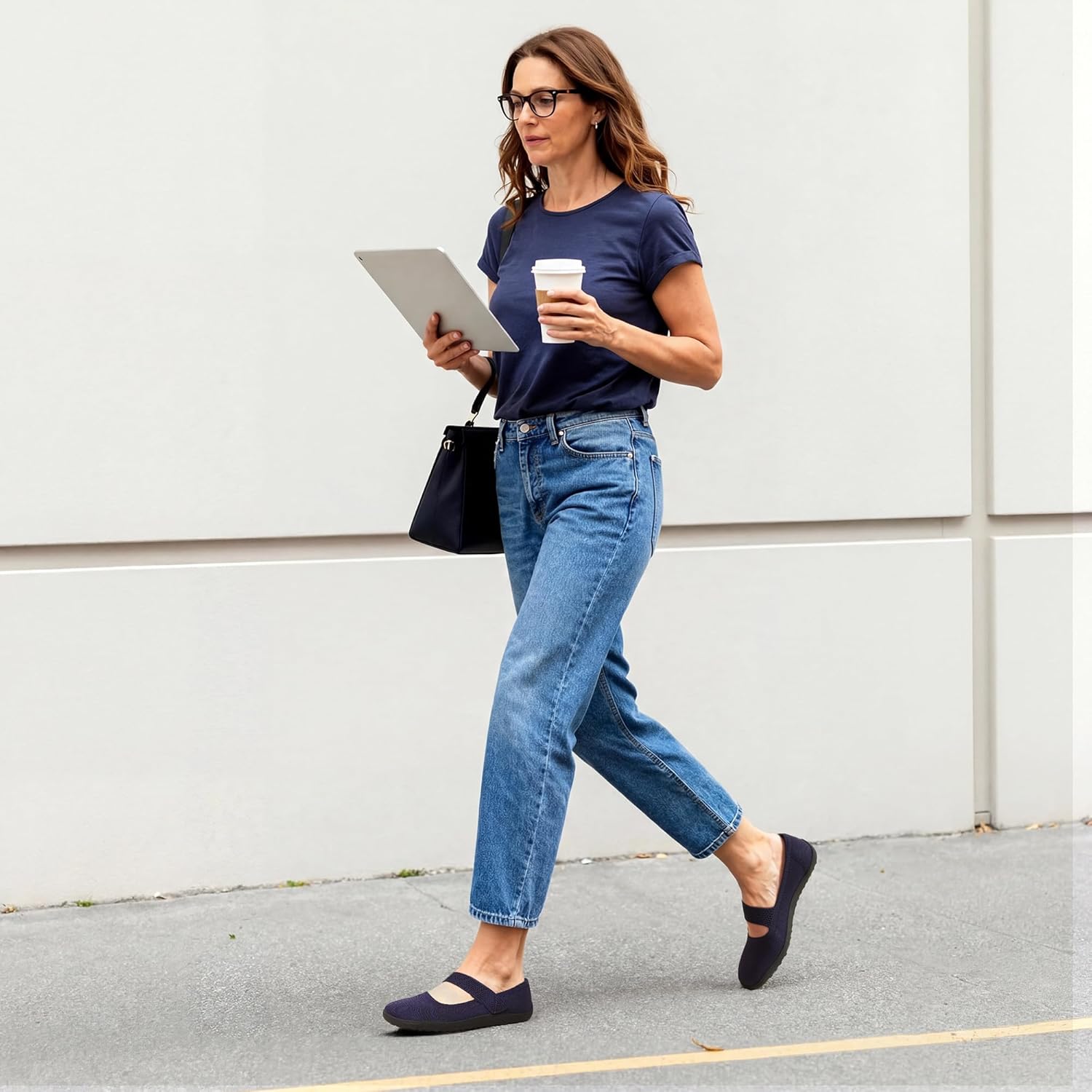 DREAM PAIRS Women's Mary Jane Ballet Flats Barefoot Knit Wide Toe Box Arch Support Flat Shoes for Women Dressy Casual Office Business Work Travel Walk - Image 2