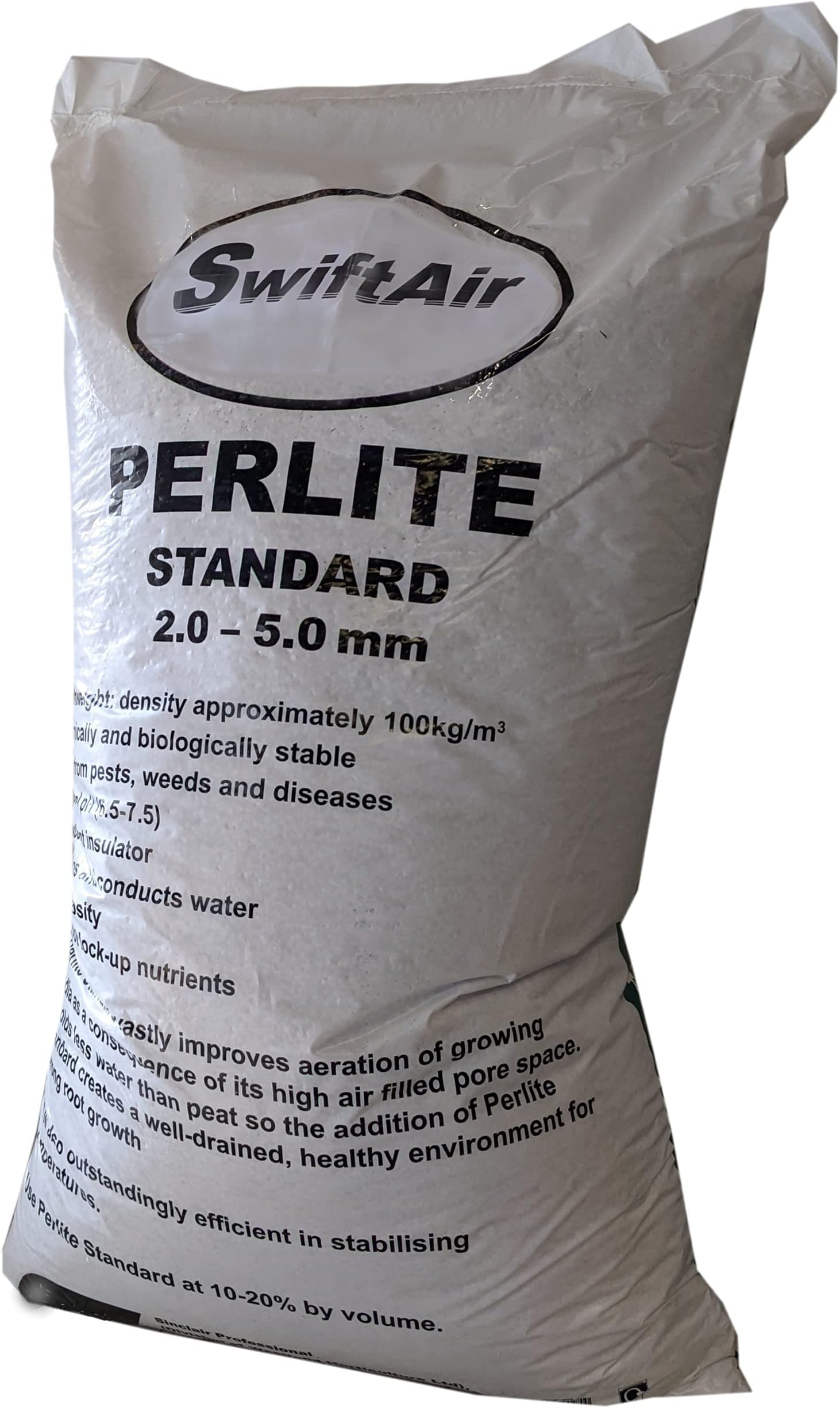 Swiftair Perlite 100L Bag for Horticultural and Organic Gardening 2-5mm Perlite