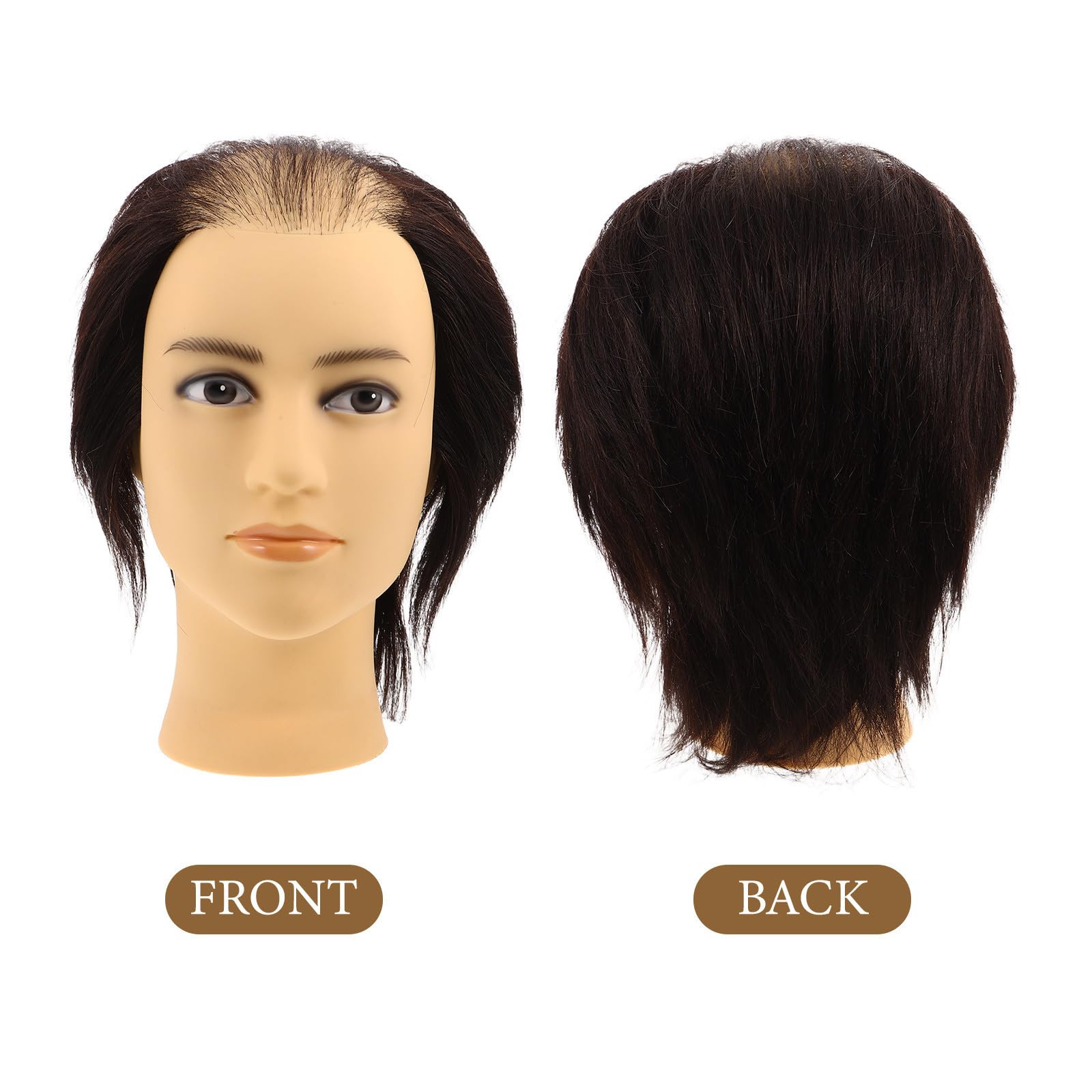 SHINEOFI Frisierkopf aus Pvc Schwarz Verstellbar Multifunktionales Übungsmodell für Friseurschule und Barbershop für Anfängerfriseure