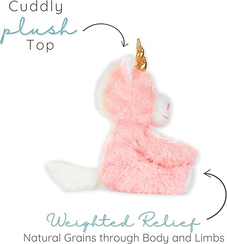 Miniatura 4 de 1i4 Group Warm Pals - Peluche de unicornio rosa princesa con aroma a lavanda para microondas - Animal de peluche calentable y refrescante para dormir