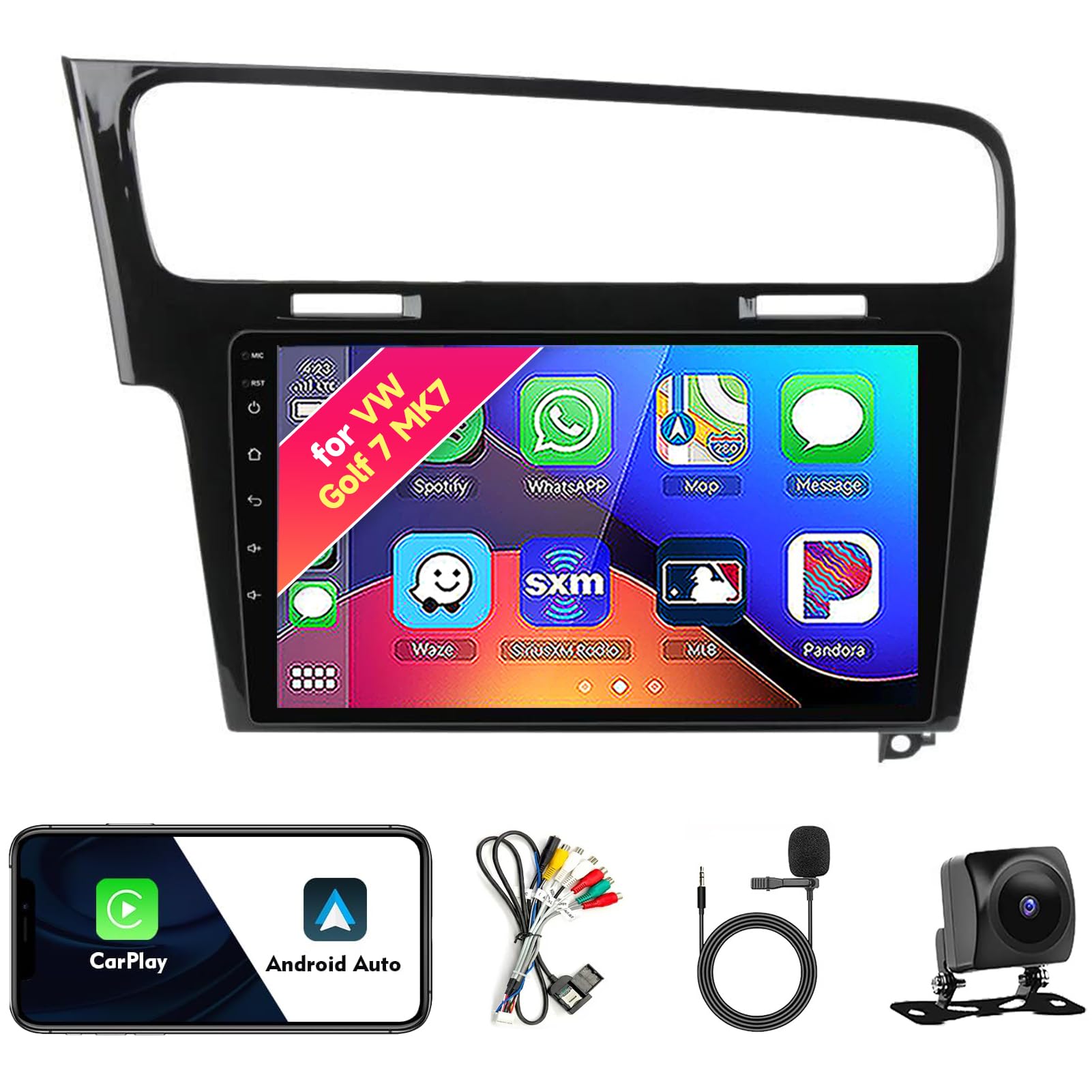 WV GOLFゴルフ7AndroidAuto CarPlayアップグレードキット Amazon.com: Car Radio Stereo for VW Golf 7 MK7 2013-2018 (Black