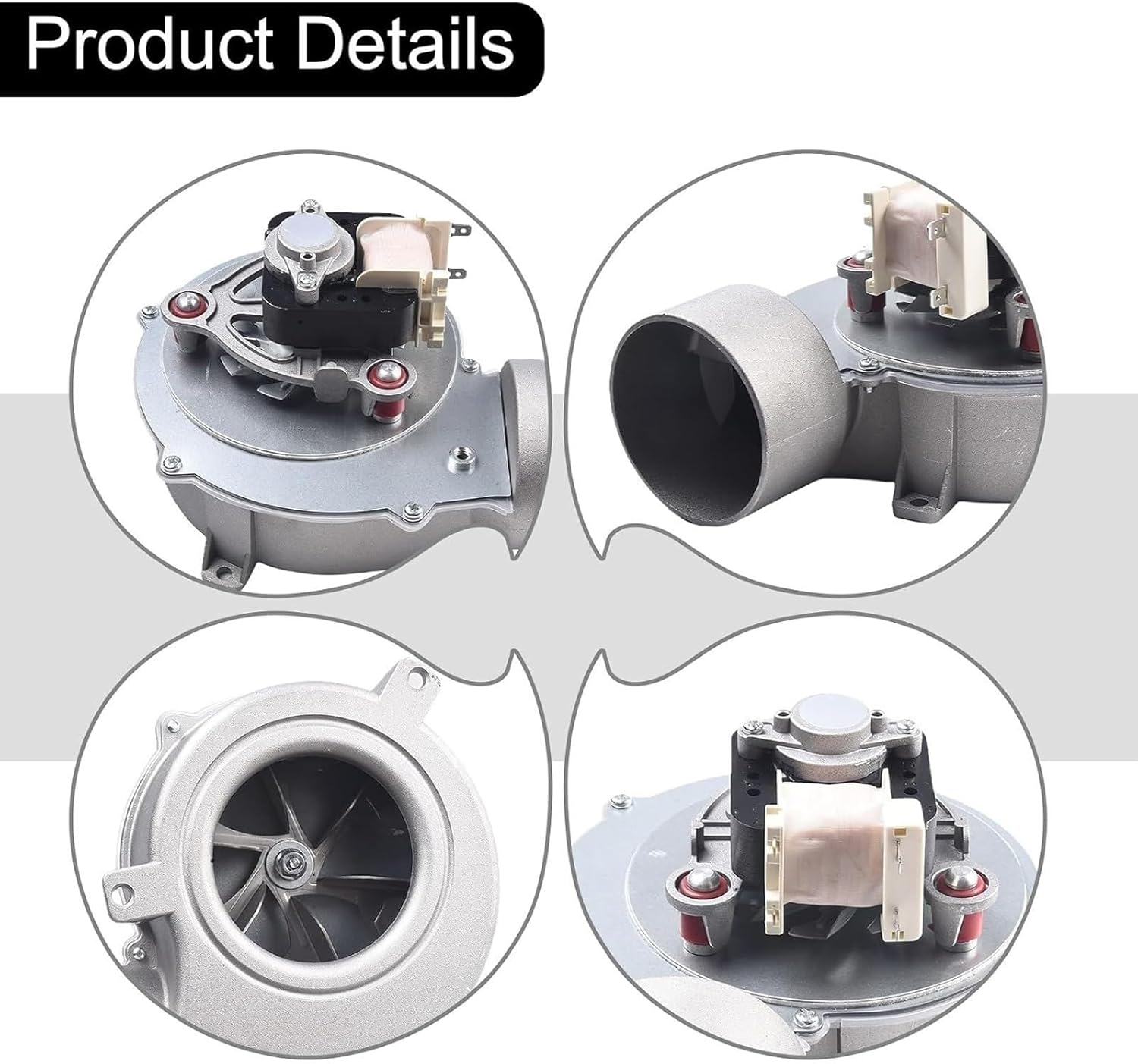 30W Pellet Stove Fan Fireplace Blower Fan Boiler Fan Industrial Centrifugal Fan Anti-Corrosion Stainless Steel Low Noise Induced Draft Fan