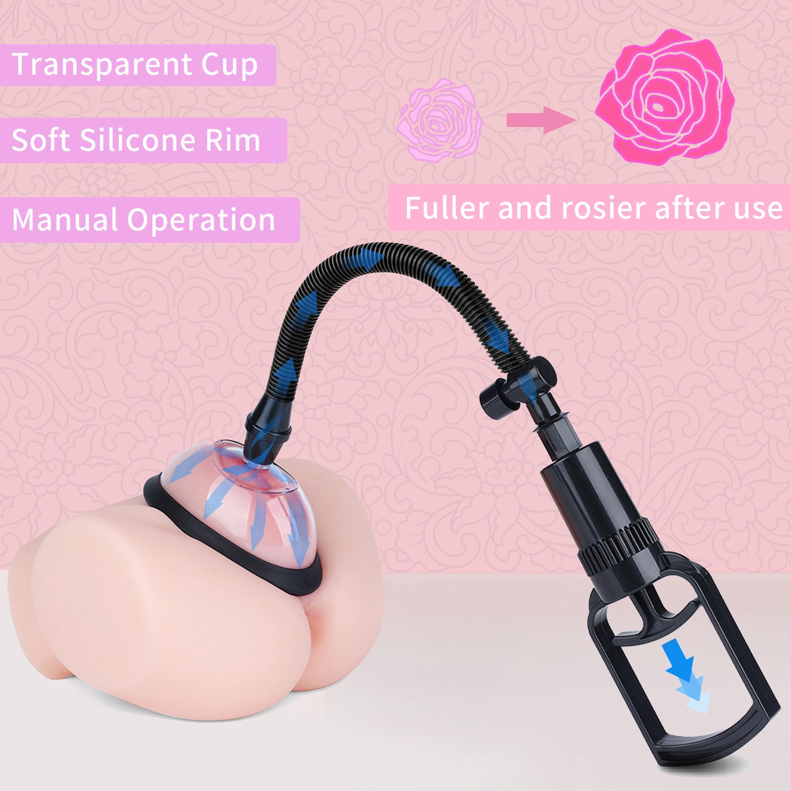 Pompe à Vide Manuelle pour Clitoris et Vagin - Stimulateur Féminin Intensifié, Plaisir Sexuel Accru, Aspiration Puissante, Sensibilité Augmentée, Outil de Plaisir pour Femmes