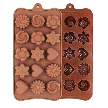 Stewit Chocolate Silicon Mould, Random Design Chocolate Mould for Baking Making Chocolates (Mix Mould) - image, photos