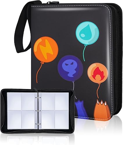 Carpeta de tarjetas, álbum de tarjetas coleccionables de 4 bolsillos, carpeta de tarjetas de exhibición de doble cara de 400 bolsillos, expandible,