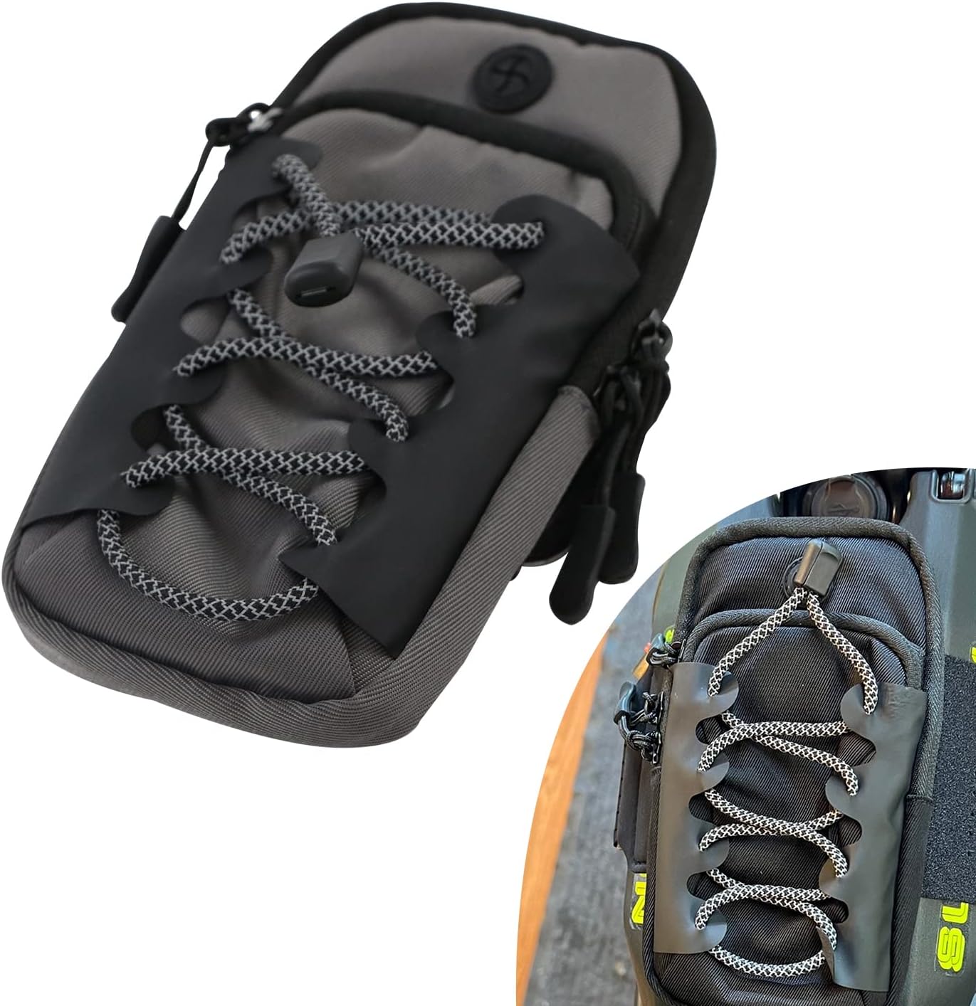 CHANGCHENG Sur Ron Tool Front Frame Bag Sur Ron Bag Storage Bag Electric Motorcycle Waterproof Wear-Resistant Reflective Design For Surron S/X Light bee S/X Segway X160/X260-Gray